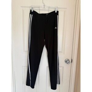 Adidas Women’s ClimaCool Track Pants Black White Stripes Size M